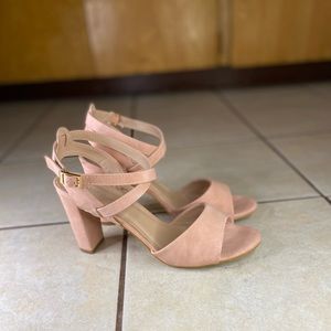 Women’s top model strap open toe heels